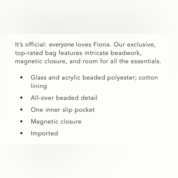 Anthropologie Red and White Fiona Beaded Bag, NWT - Picture 6 of 7